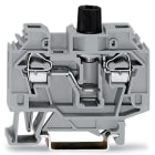 WAGO ELETTRONICA - Morsetto con fusibile per 2 conduttori.senza indicazione di fusibile guasto.per guida DIN 35 x 15 e 35 x 7,5.grigio