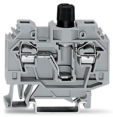 WAGO ELETTRONICA - Morsetto con fusibile per 2 conduttori.per fusibile miniaturizzato 1/4 x 1 1/4 mm.senza indicazione di fusibile guasto.grigio