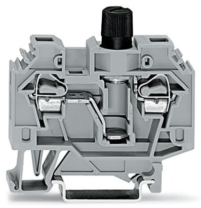 WAGO ELETTRONICA - Morsetto con fusibile per 2 conduttori.per fusibile miniaturizzato 1/4 x 1 1/4 mm.senza indicazione di fusibile guasto.grigio