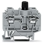 WAGO ELETTRONICA - Morsetto con fusibile per 2 conduttori.per fusibile miniaturizzato 1/4 x 1 1/4 mm.senza indicazione di fusibile guasto.grigio