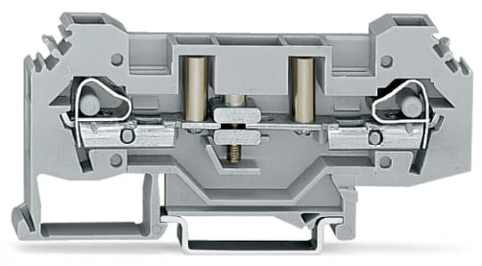 WAGO ELETTRONICA - Morsetto sezionatore/di test per 2 conduttori.con opzione per prova.per spina di prova di Ø 4 mm.grigio