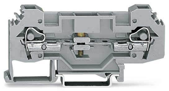 WAGO ELETTRONICA - Morsetto sezionatore/di test per 2 conduttori.per guida DIN 35 x 15 e 35 x 7,5.6 mm².grigio 282-135
