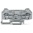 WAGO ELETTRONICA - Morsetto sezionatore/di test per 2 conduttori.per guida DIN 35 x 15 e 35 x 7,5.6 mm².grigio 282-135