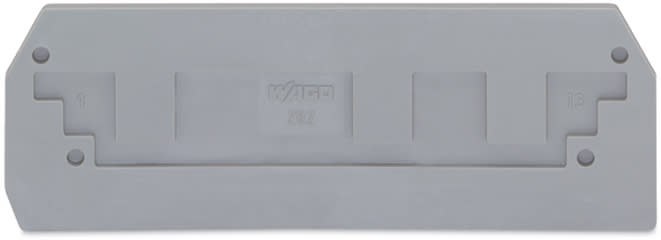 WAGO ELETTRONICA - Piastra terminale e intermedia.spessore 2,5 mm.grigio 282-308
