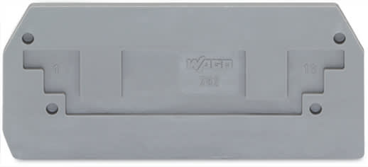 WAGO ELETTRONICA - Piastra terminale e intermedia.spessore 2,5 mm.grigio
