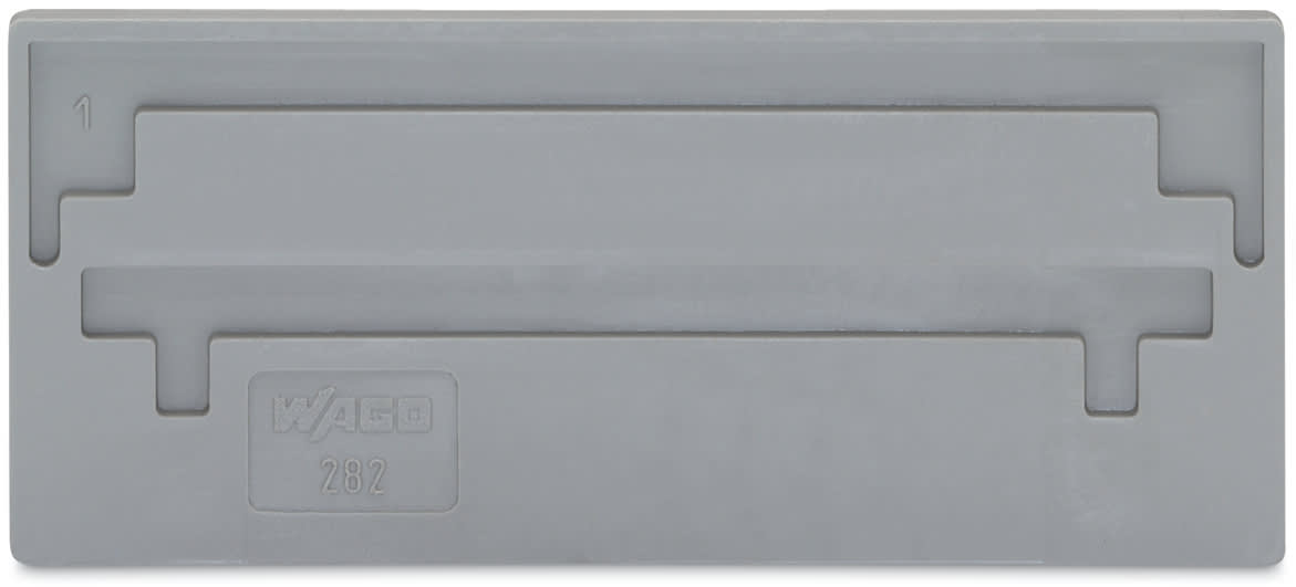 WAGO ELETTRONICA - Piastra di separazione.spessore 2 mm.sporgente.grigio 282-326