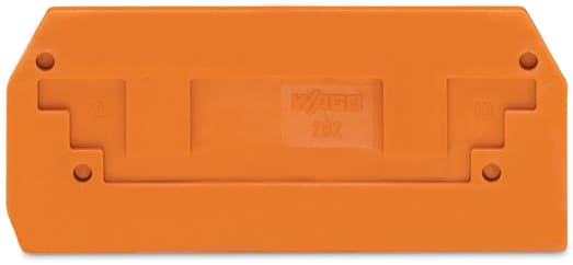 WAGO ELETTRONICA - Piastra terminale e intermedia.spessore 2,5 mm.arancione