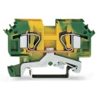 WAGO ELETTRONICA - Morsetto di terra per 2 conduttori.6 mm².slot per marcatura laterali.verde-giallo