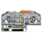 WAGO ELETTRONICA - Morsetto sezionatore per conduttore di terra.con opzione per prova.con leva sezionatrice arancione.grigio