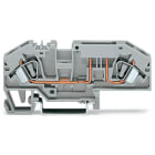 WAGO ELETTRONICA - Morsetto con fusibile per 2 conduttori.per fusibili a lama da automobile.con opzione per prova.grigio