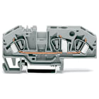WAGO ELETTRONICA - Morsetto passante per 3 conduttori.6 mm².con opzione per prova.grigio