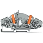 WAGO ELETTRONICA - Morsetto passante per 2 conduttori.6 mm².con prese di test protette dal contatto.grigio