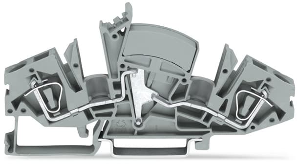 WAGO ELETTRONICA - Morsetto passante per 2 conduttori.6 mm².senza prese di test.grigio 282-841/049-000