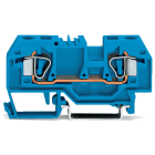 WAGO ELETTRONICA - Morsetto passante per 2 conduttori.6 mm².adatto per applicazioni Ex-i.blu