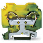 WAGO ELETTRONICA - Morsetto di terra per 2 conduttori.16 mm².slot per marcatura laterali.verde-giallo