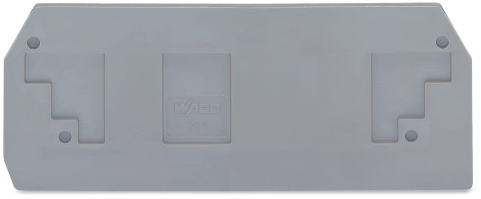 WAGO ELETTRONICA - Piastra terminale e intermedia.spessore 2,5 mm.grigio