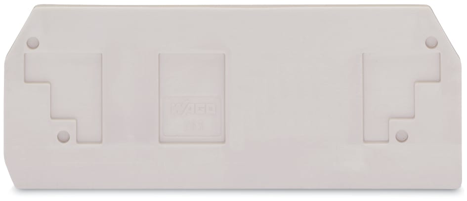 WAGO ELETTRONICA - Piastra terminale e intermedia.spessore 2,5 mm.grigio chiaro