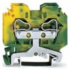 WAGO ELETTRONICA - Morsetto di terra per 2 conduttori.10 mm².slot per marcatura laterali.verde-giallo