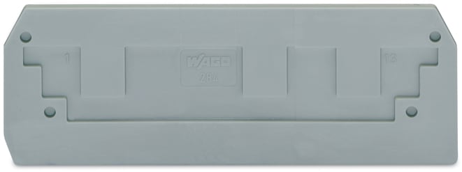 WAGO ELETTRONICA - Piastra terminale e intermedia.spessore 2,5 mm.grigio