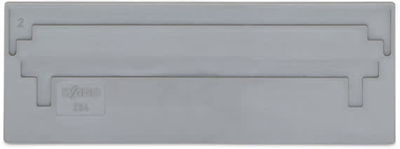 WAGO ELETTRONICA - Piastra di separazione.spessore 2 mm.sporgente.grigio 284-309