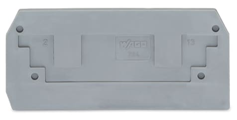 WAGO ELETTRONICA - Piastra terminale e intermedia.spessore 2,5 mm.grigio