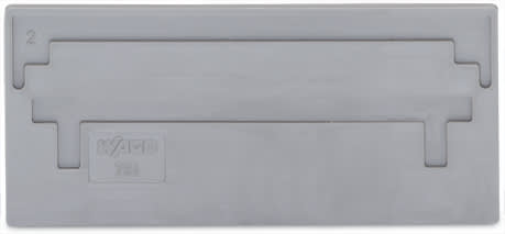 WAGO ELETTRONICA - Piastra di separazione.spessore 2 mm.sporgente.grigio 284-326