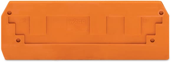 WAGO ELETTRONICA - Piastra terminale e intermedia.spessore 2,5 mm.arancione