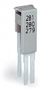 WAGO ELETTRONICA - Ponticello di riduzione.dalla serie 284/282 alla 281/280/279.isolato.grigio 284-414