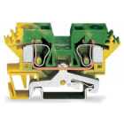 WAGO ELETTRONICA - Morsetto di terra per 2 conduttori.10 mm².slot per marcatura laterali.verde-giallo
