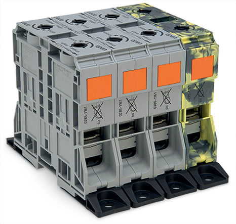 WAGO ELETTRONICA - Set trifase.con morsetto per correnti elevate da 185 mm².con flange di fissaggio.multicolore