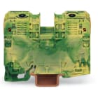 WAGO ELETTRONICA - Morsetto di terra per 2 conduttori.35 mm².slot per marcatura laterali.verde-giallo