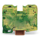 WAGO ELETTRONICA - Morsetto di terra per 2 conduttori.35 mm².adatto per applicazioni Ex e II.verde-giallo 285-137/999-950
