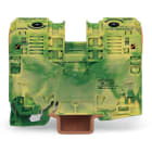 WAGO ELETTRONICA - Morsetto di terra per 2 conduttori.35 mm².adatto per applicazioni Ex e II.verde-giallo