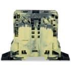 WAGO ELETTRONICA - Morsetto passante per 2 conduttori.50 mm².slot per marcatura laterali.grigio scuro-giallo