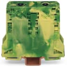 WAGO ELETTRONICA - Morsetto di terra per 2 conduttori.50 mm².slot per marcatura laterali.verde-giallo