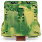 WAGO ELETTRONICA - Morsetto di terra per 2 conduttori.50 mm².slot per marcatura laterali.verde-giallo