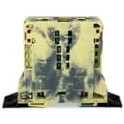 WAGO ELETTRONICA - Morsetto passante per 2 conduttori.95 mm².slot per marcatura laterali.grigio scuro-giallo 285-187