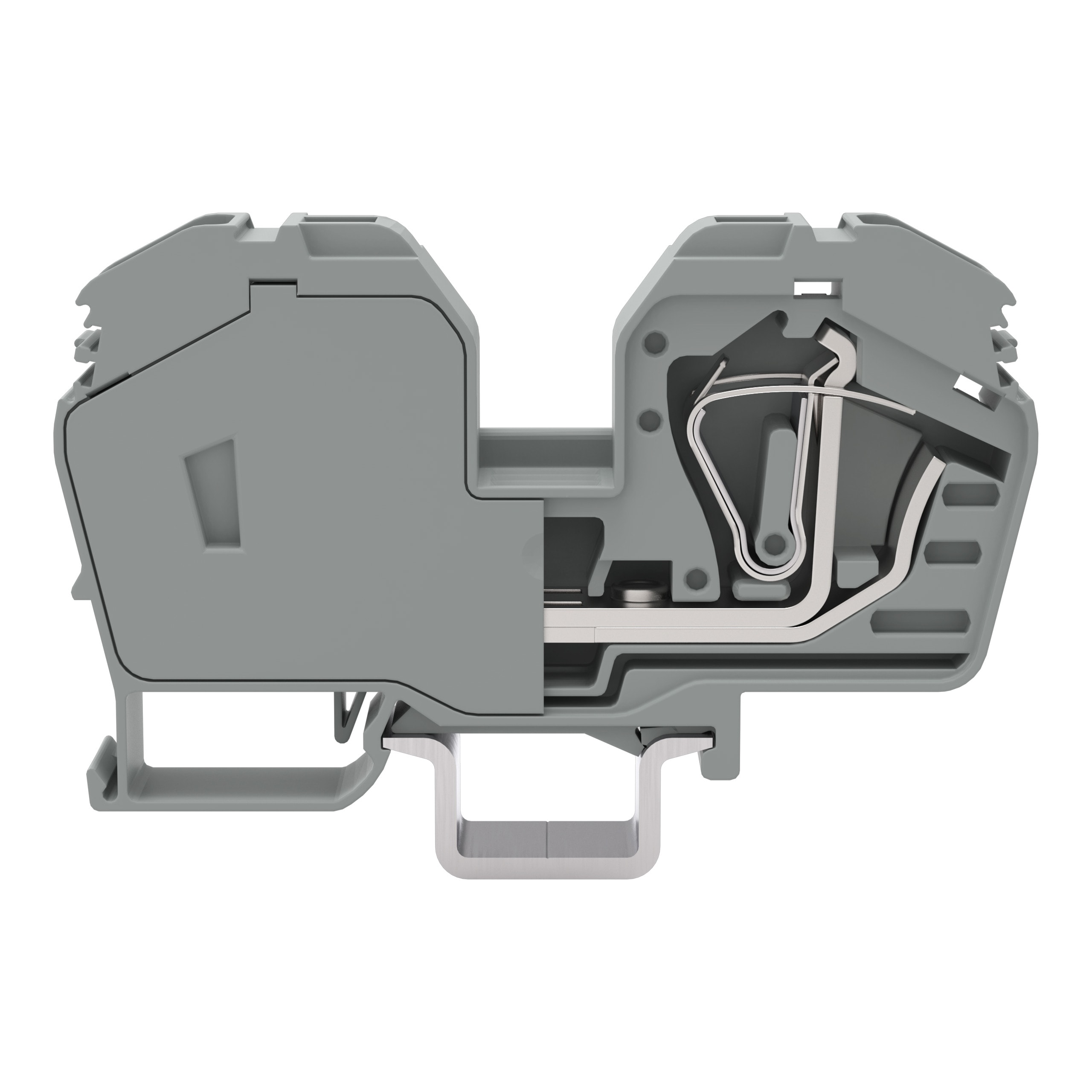 WAGO ELETTRONICA - Morsetto passante per 2 conduttori.35 mm².con piastra terminale integrata.grigio
