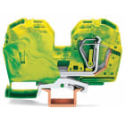 WAGO ELETTRONICA - Morsetto di terra per 2 conduttori.35 mm².con piastra terminale integrata.verde-giallo