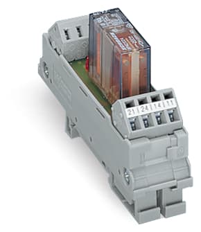 WAGO ELETTRONICA - Modulo relè.Tensione nominale di ingresso: 24 V DC.2 contatti in scambio.grigio 288-312