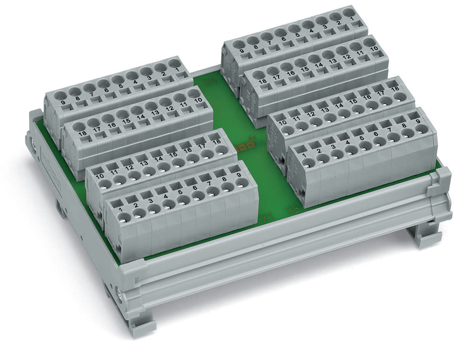 WAGO ELETTRONICA - Modulo per distribuzione del potenziale.4 potenziali.con 18 punti di connessione ciascuno 288-825