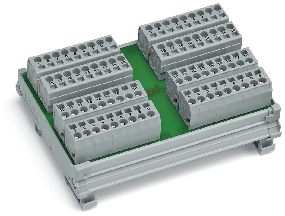 WAGO ELETTRONICA - Modulo per distribuzione del potenziale.4 potenziali.con 18 punti di connessione ciascuno