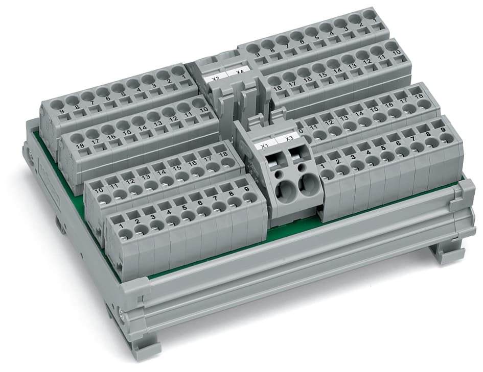 WAGO ELETTRONICA - Modulo per distribuzione del potenziale.4 potenziali.con 19 punti di connessione ciascuno 288-837