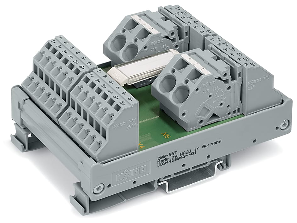 WAGO ELETTRONICA - Modulo per distribuzione del potenziale.4 potenziali.con 6 punti di connessione ciascuno
