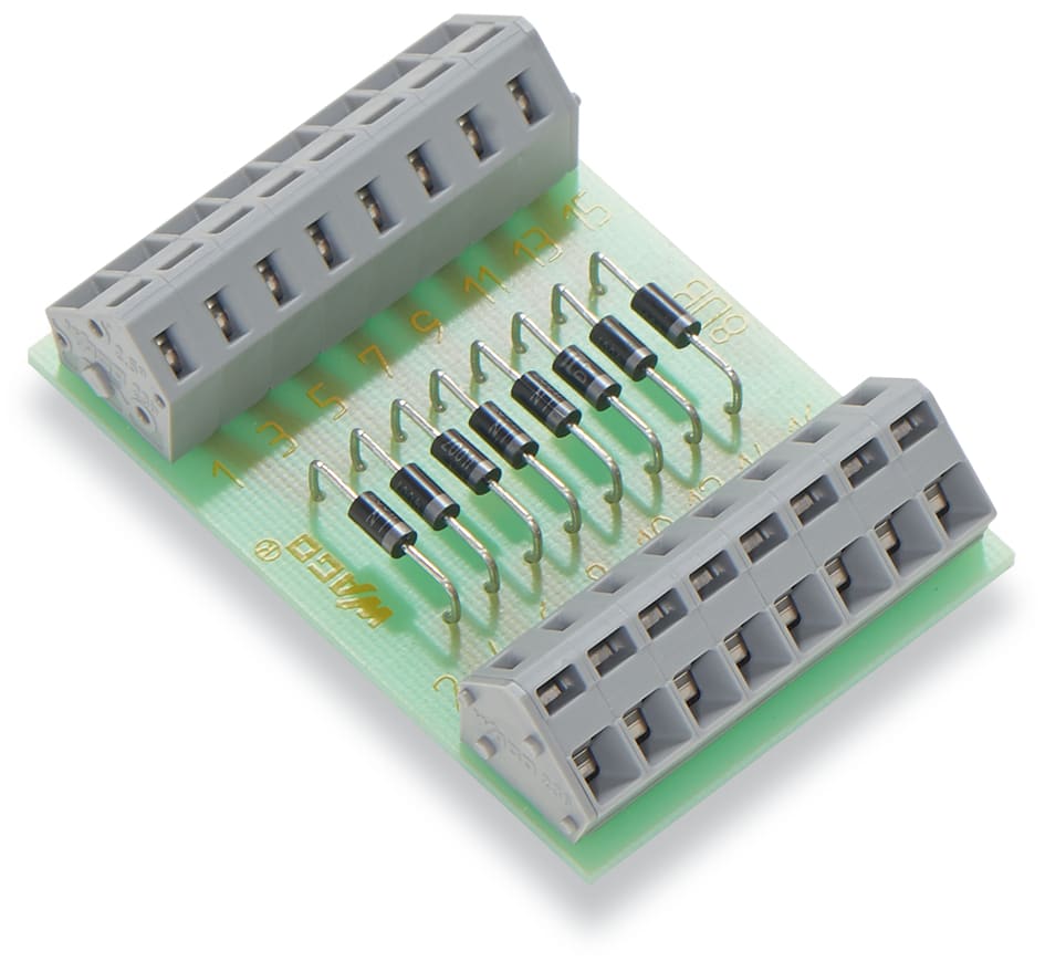 WAGO ELETTRONICA - Modulo componente con diodo.con 8 pezzi.Diodo 1N4007 289-101