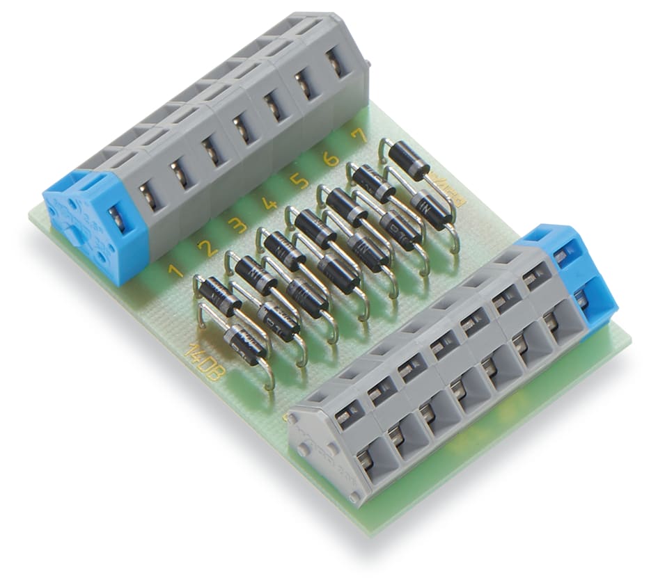 WAGO ELETTRONICA - Modulo componente con diodo.con 14 pezzi.Diodo 1N4007