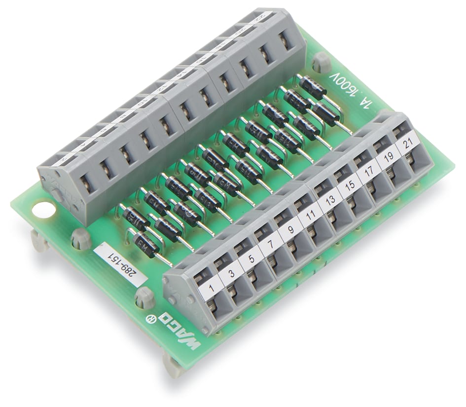 WAGO ELETTRONICA - Modulo componente con diodo.grigio