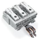 WAGO ELETTRONICA - Connettore per illuminazione.pulsante, esterno.con contatto di terra a scatto angolato.bianco 294-4313