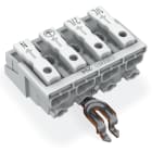 WAGO ELETTRONICA - Connettore per illuminazione.pulsante, esterno.con contatto di terra a scatto angolato.bianco