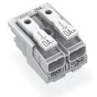 WAGO ELETTRONICA - Connettore per illuminazione.pulsante, esterno.senza contatto di terra.bianco
